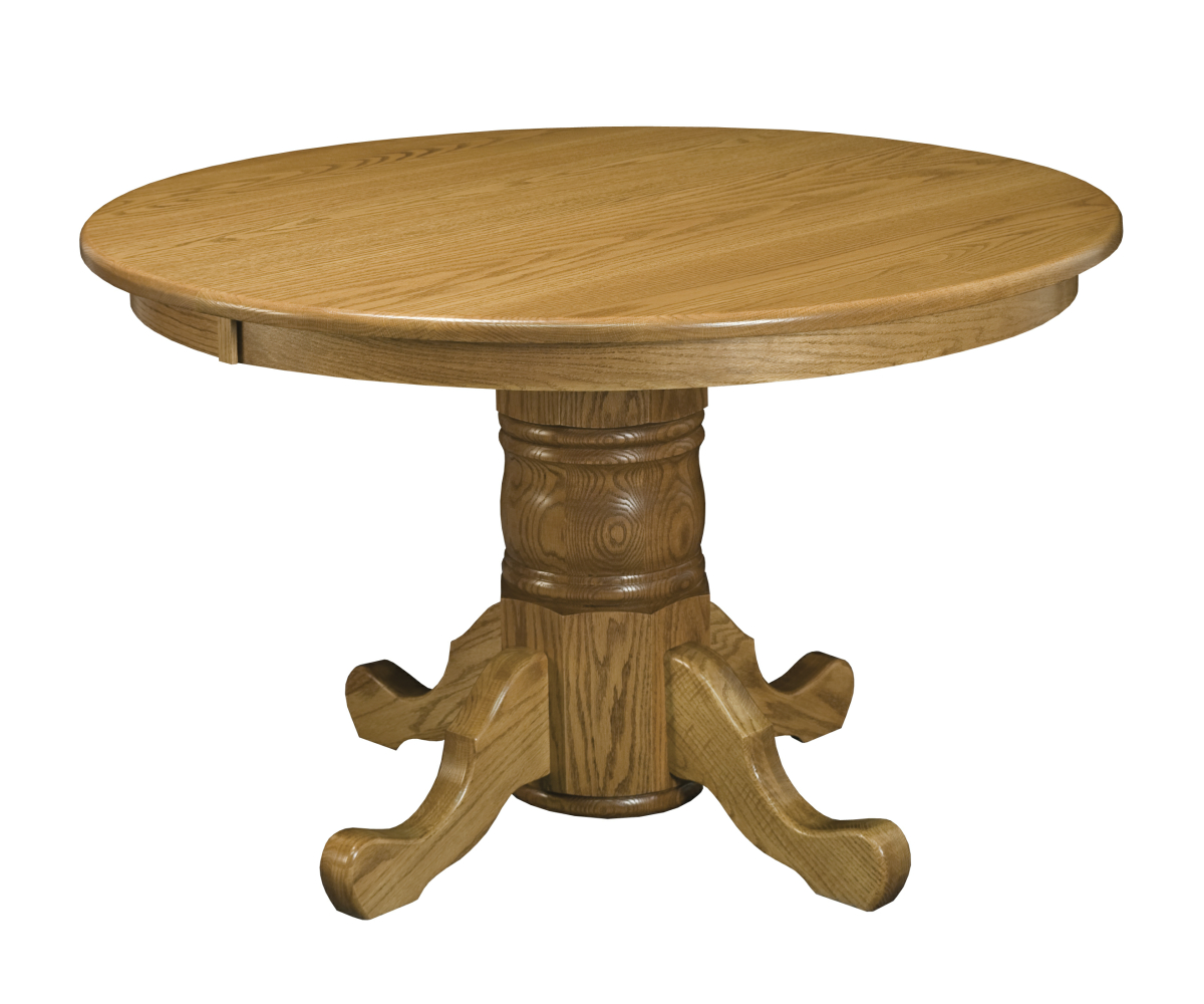 Single Table Stand Single Pedestal Table - Liberty Square Furniture