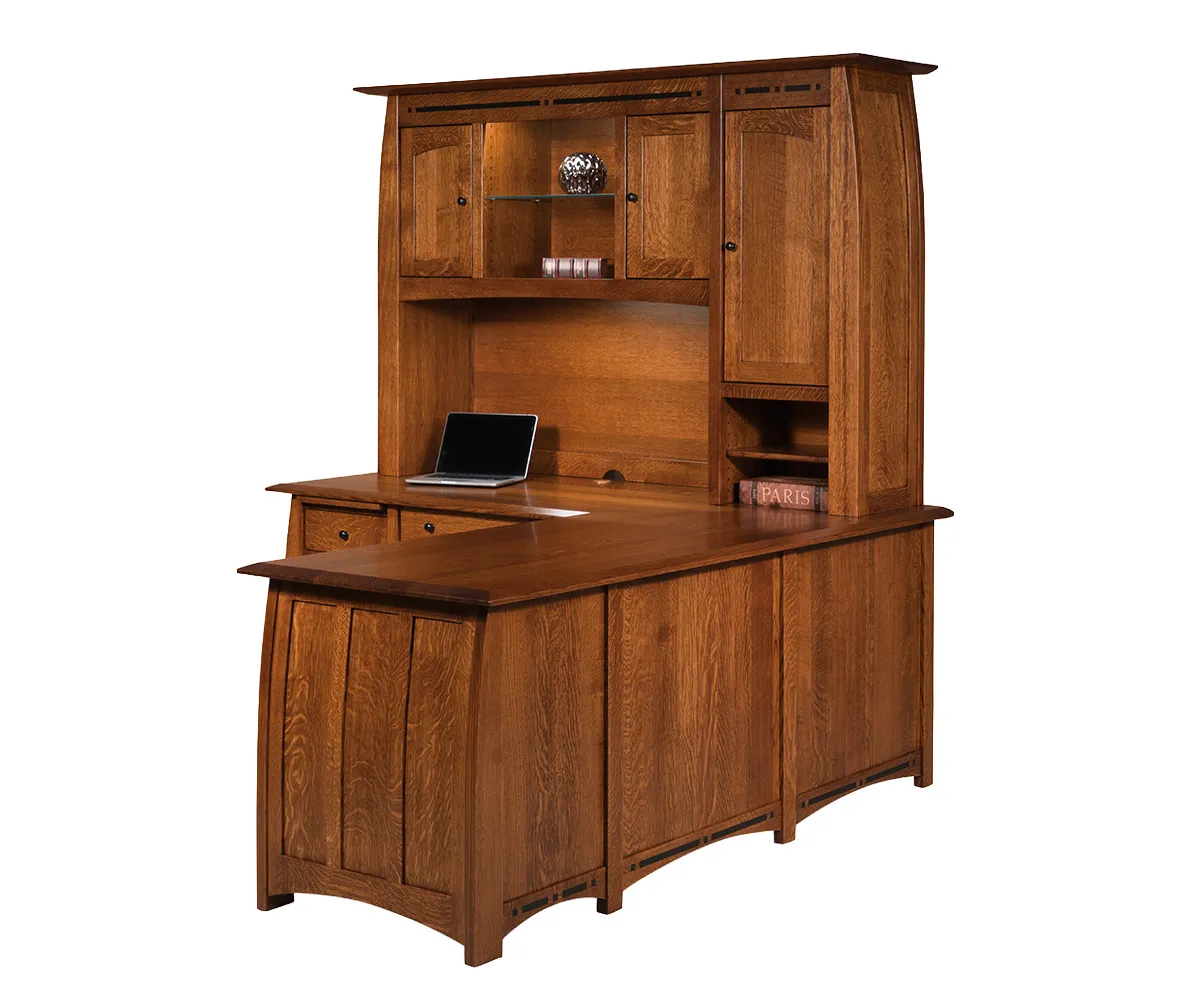 Boulder Creek L Shape Desk With Hutch - Image 2