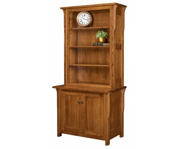Boston 2 Door Credenza with Bookcase Topper